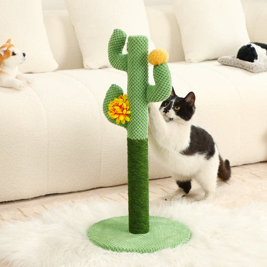 Cat cactus scratching post made of sisal