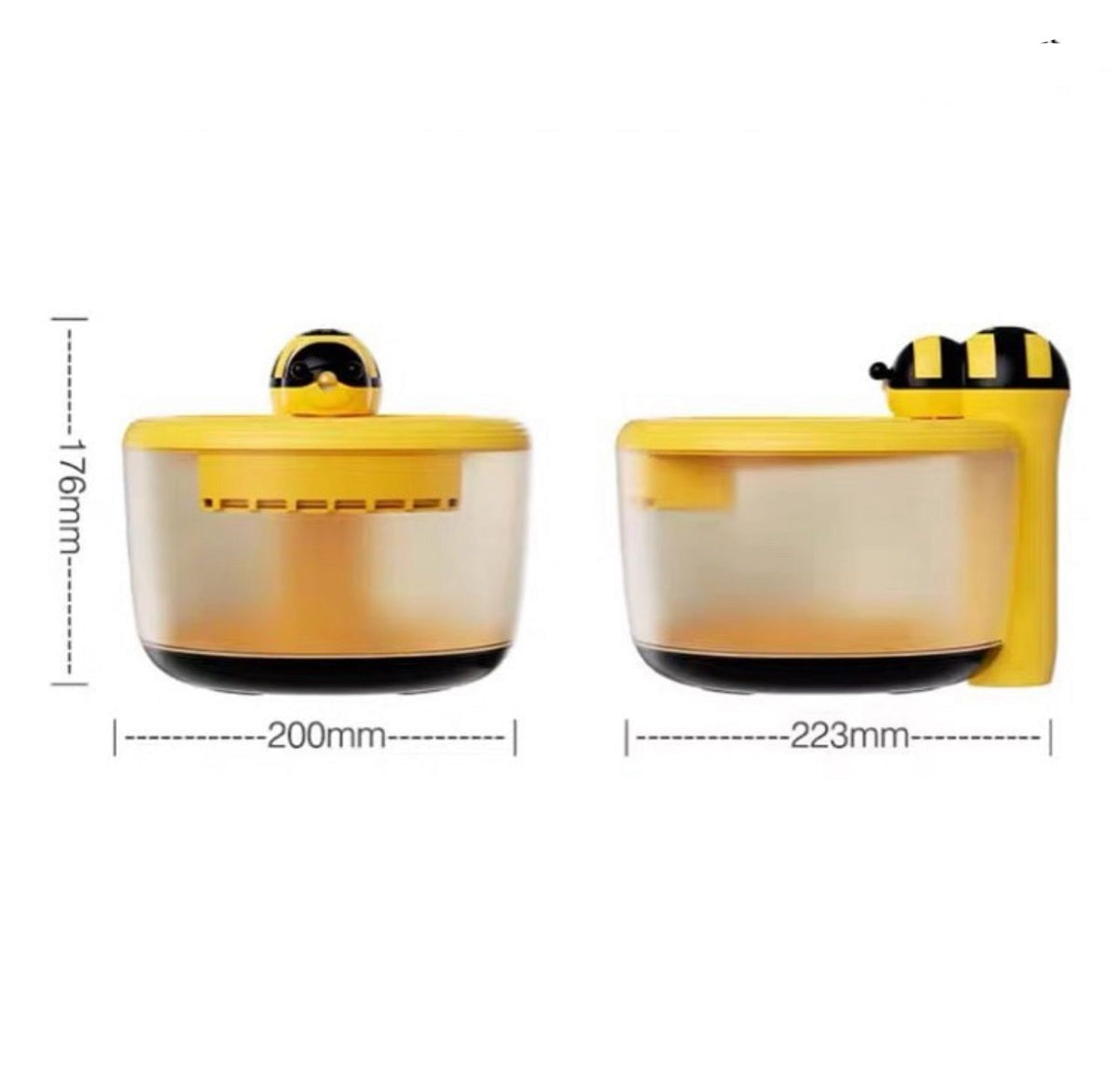 Automatic water fountain for pets in bee design