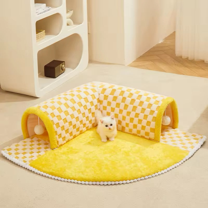 2in1 cat tunnel play bed