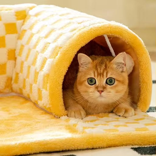 2in1 cat tunnel play bed