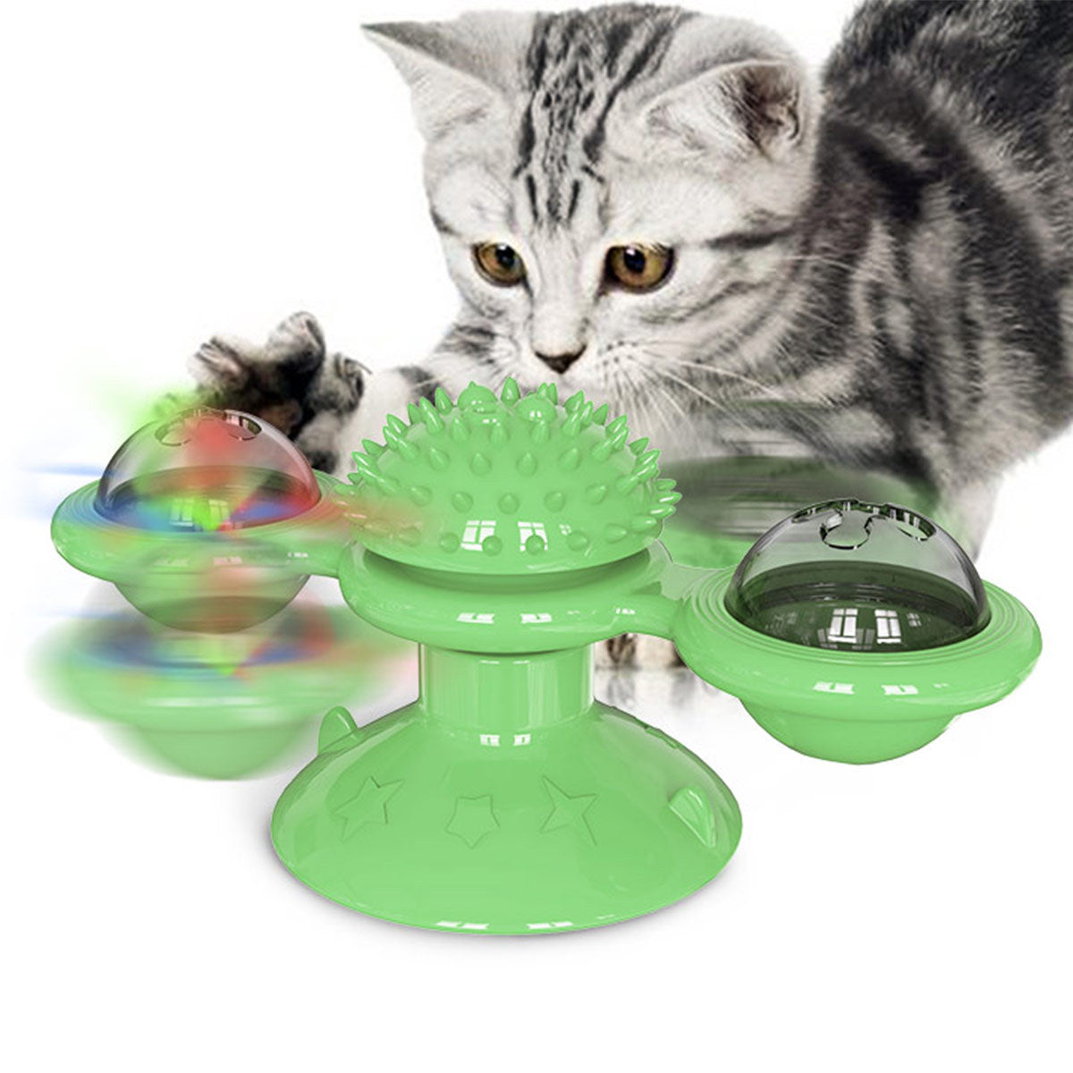 Cat carousel spinner toy