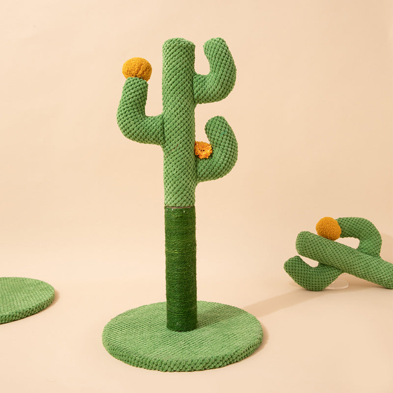 Cat cactus scratching post made of sisal