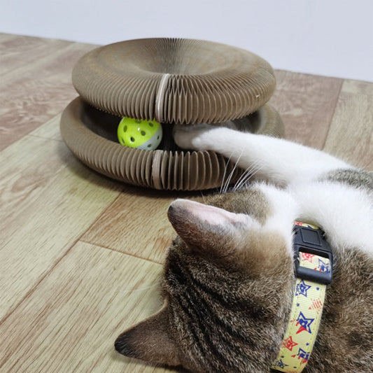 Cat ball and scratching toy