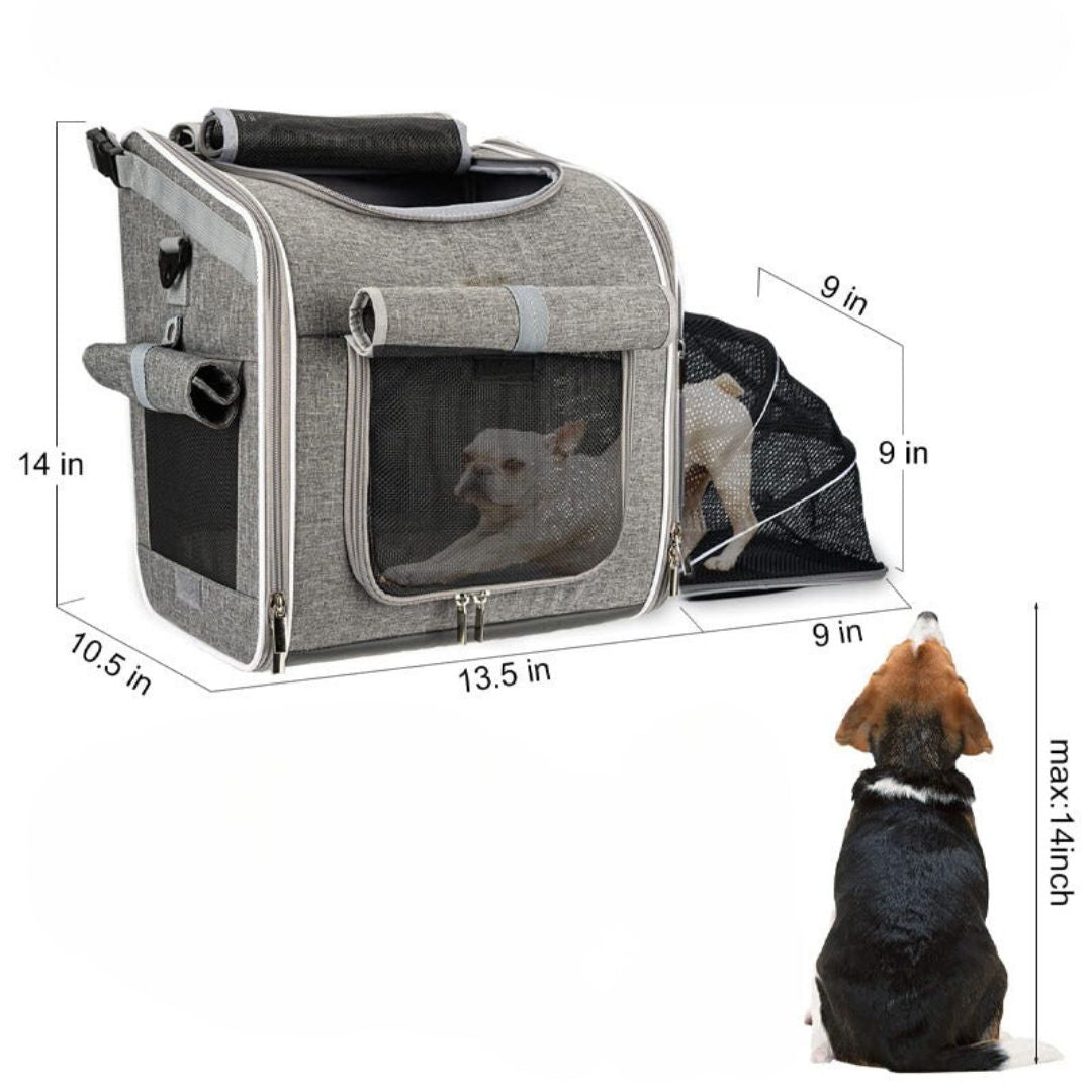 3in1 dog transport bag for bicycles