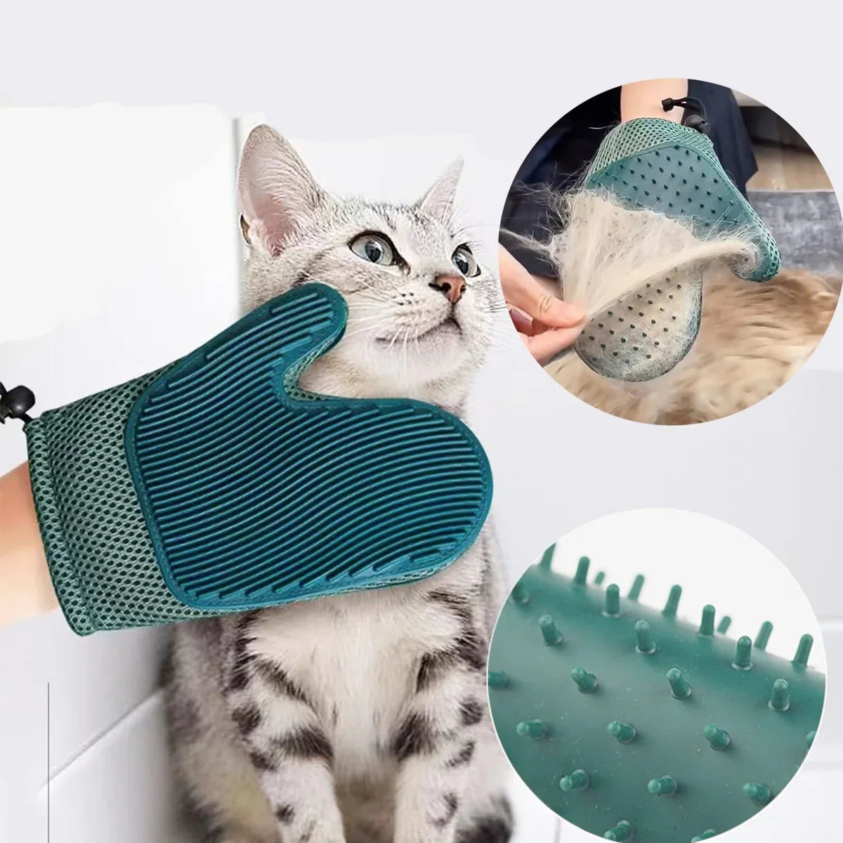 2in1 cat glove for grooming