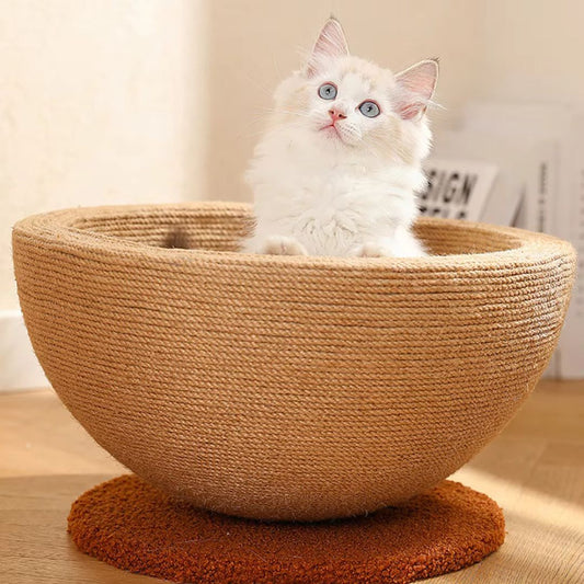 Cat scratching and sleeping ball made of sisal