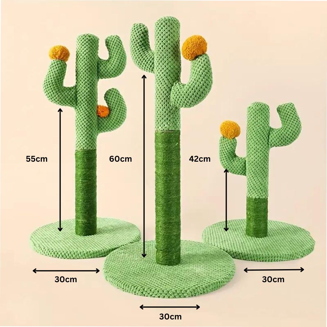 Cat cactus scratching post made of sisal